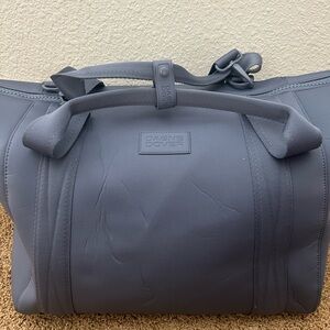 Dagne Dover Ash Blue Neoprene Duffel Bag Travel Gym Overnight Bag NWOT